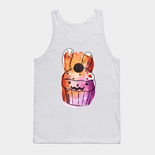 Spooky Watercolor Cupcake Tank Top